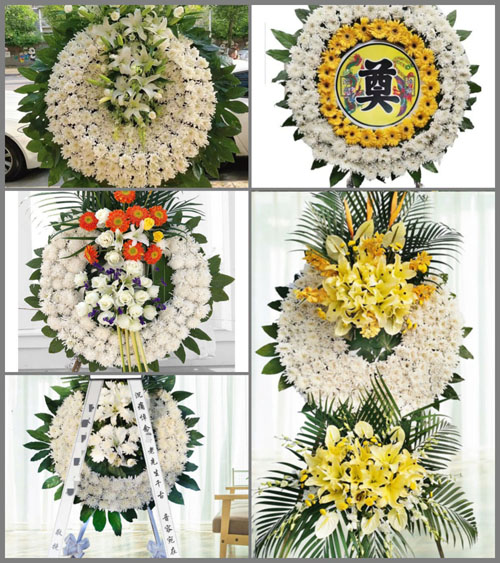 湖北孝感市应城市城北街道热火村花圈速递